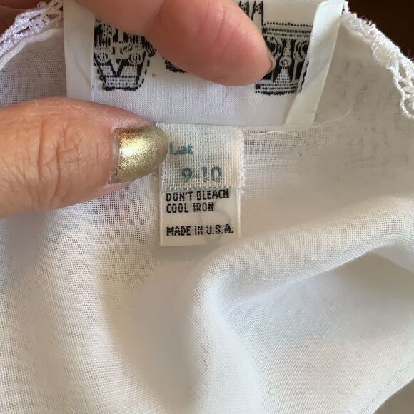 Vtg ACT 1 white drop waist cottage core dress - Picture 10 of 11
